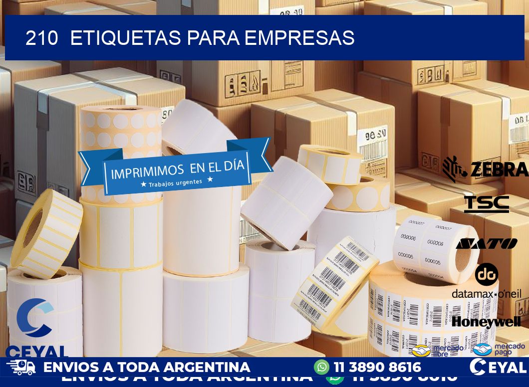 210 ETIQUETAS PARA EMPRESAS
