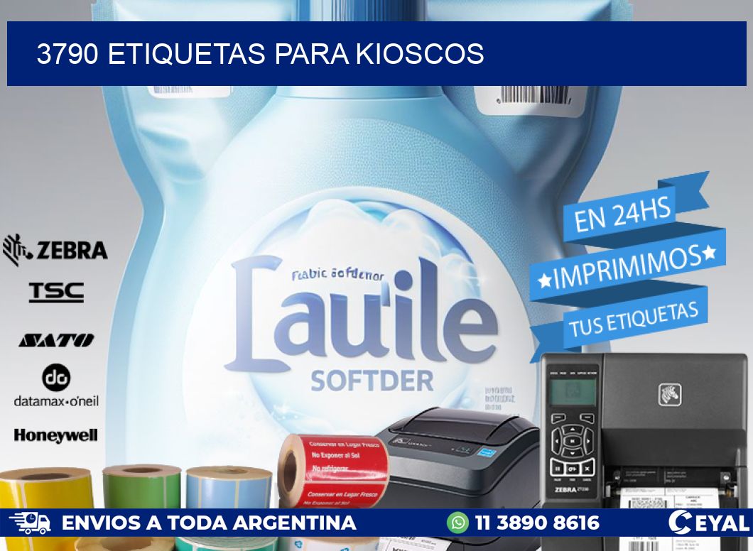3790 ETIQUETAS PARA KIOSCOS