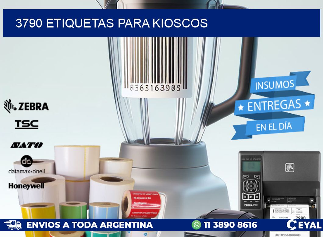 3790 ETIQUETAS PARA KIOSCOS