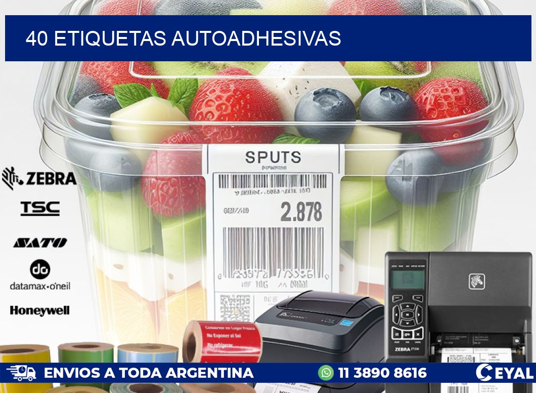 40 ETIQUETAS AUTOADHESIVAS