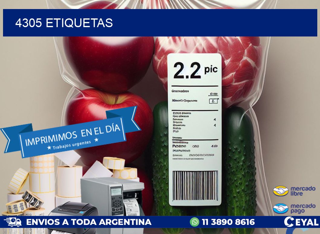 4305 ETIQUETAS