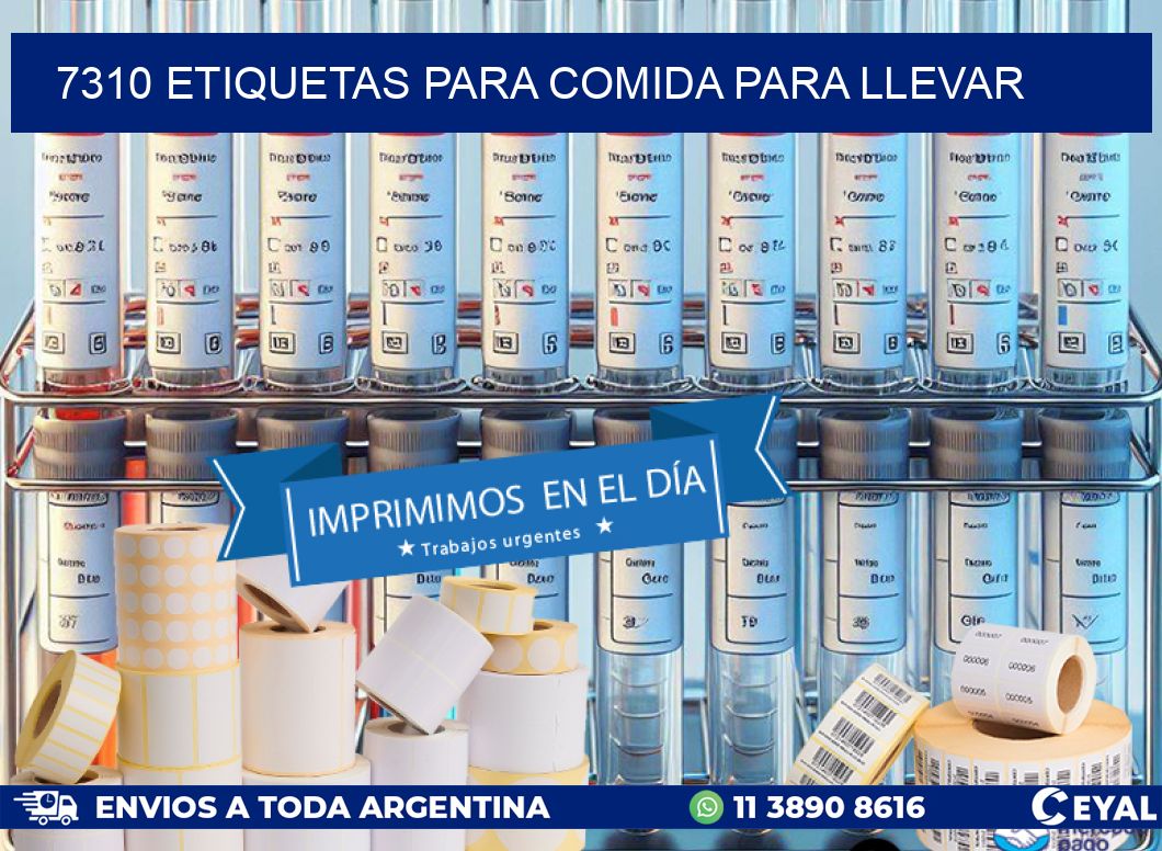 7310 ETIQUETAS PARA COMIDA PARA LLEVAR