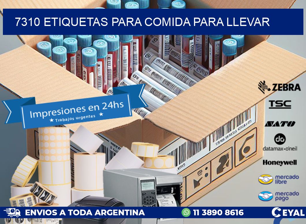 7310 ETIQUETAS PARA COMIDA PARA LLEVAR