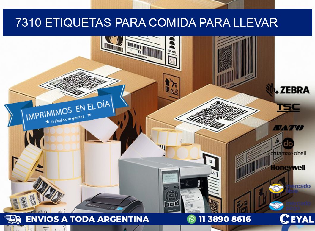 7310 ETIQUETAS PARA COMIDA PARA LLEVAR