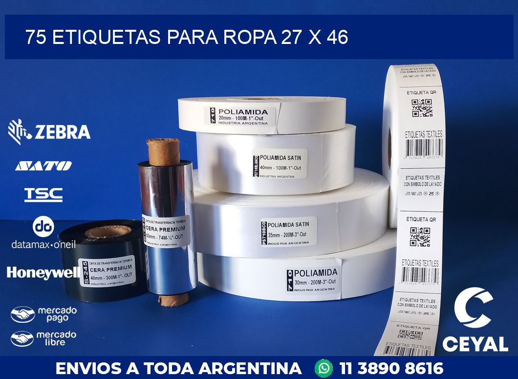 75 ETIQUETAS PARA ROPA 27 x 46