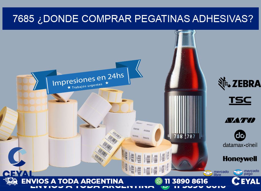 7685 ¿DONDE COMPRAR PEGATINAS ADHESIVAS?