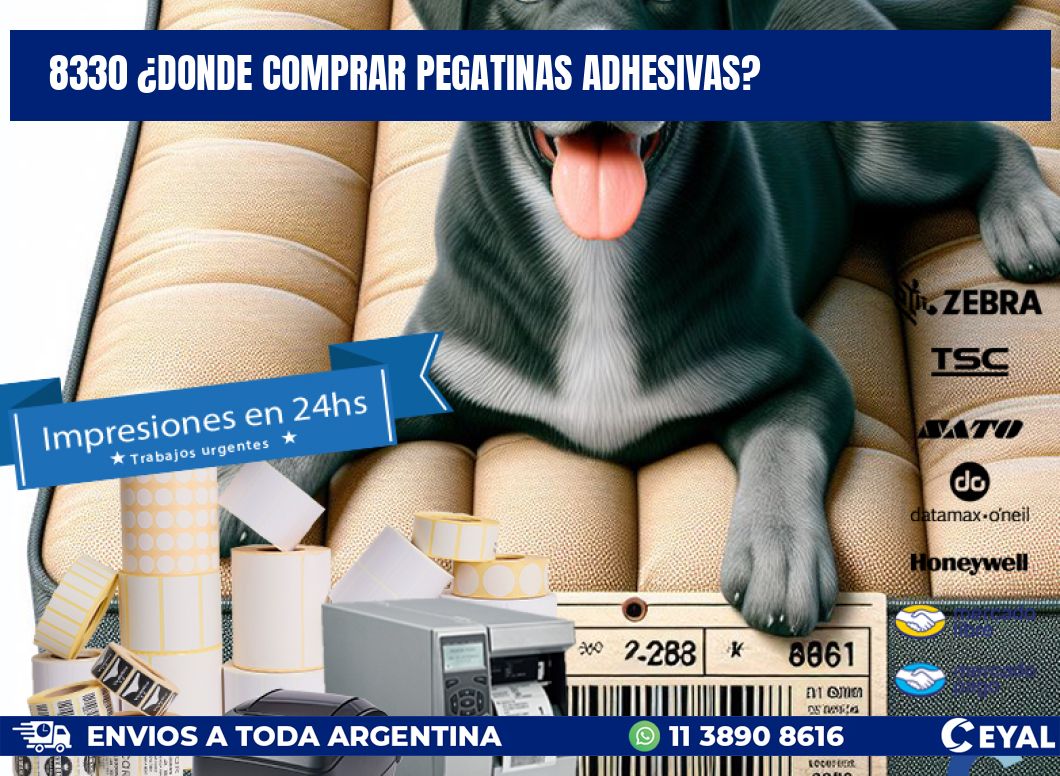 8330 ¿DONDE COMPRAR PEGATINAS ADHESIVAS?