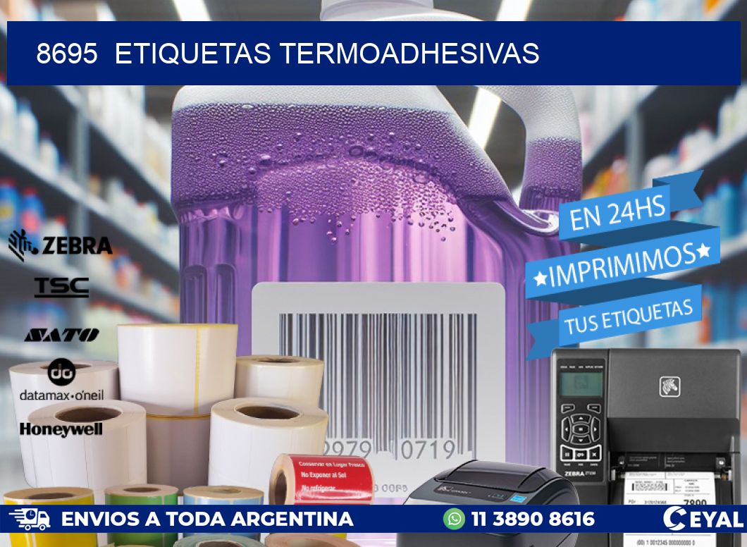 8695 ETIQUETAS TERMOADHESIVAS
