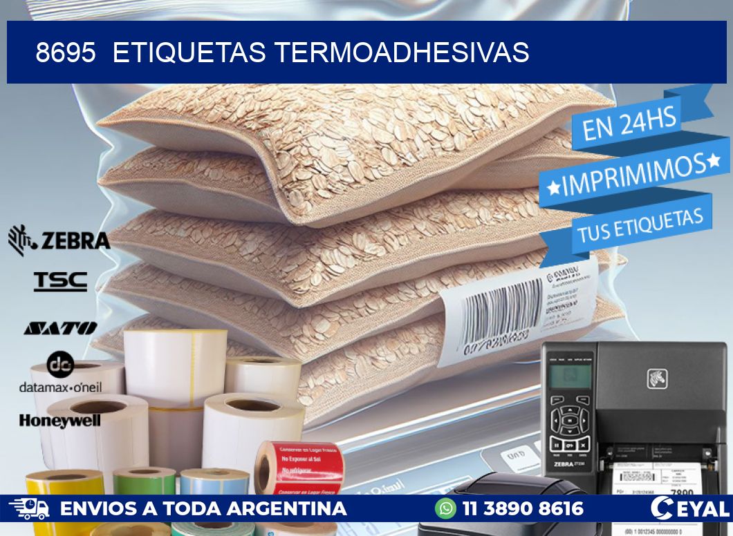 8695 ETIQUETAS TERMOADHESIVAS