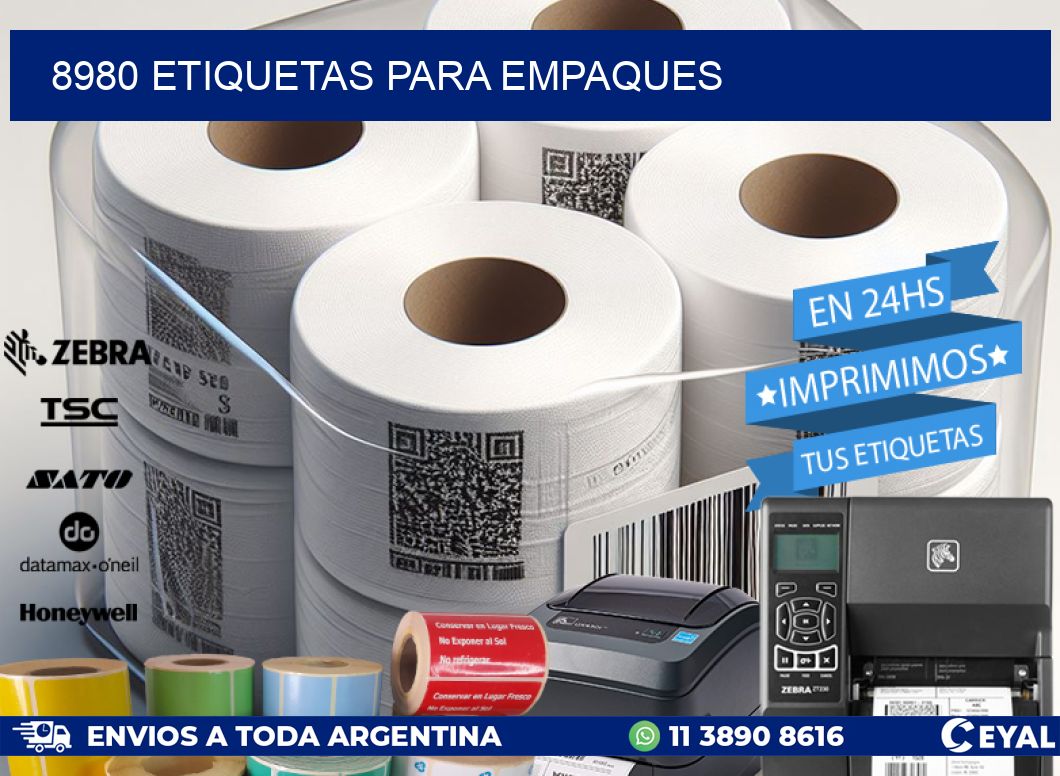 8980 ETIQUETAS PARA EMPAQUES