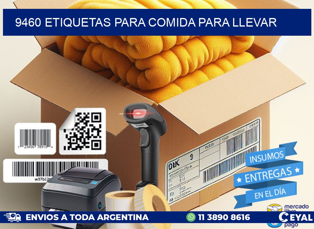 9460 ETIQUETAS PARA COMIDA PARA LLEVAR