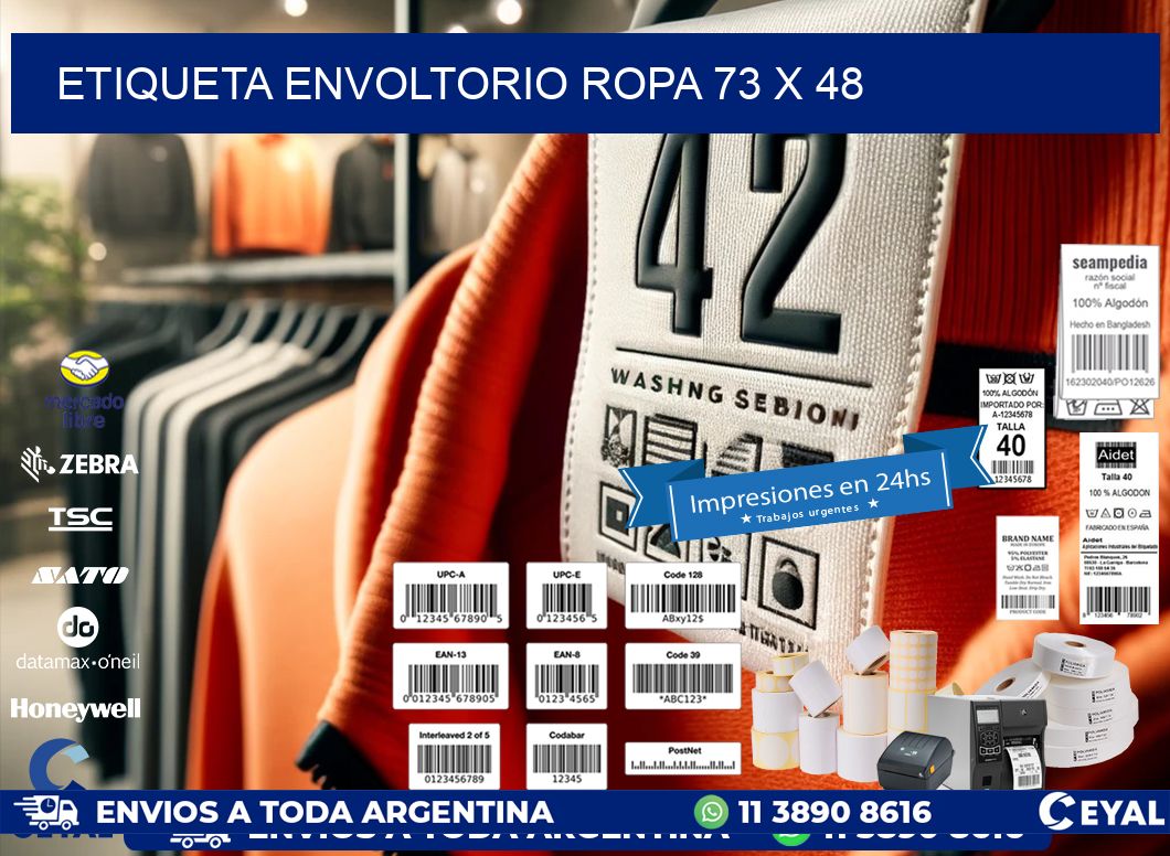 ETIQUETA ENVOLTORIO ROPA 73 x 48