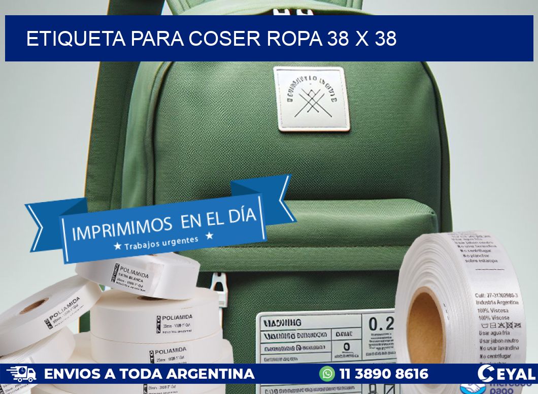 ETIQUETA PARA COSER ROPA 38 x 38