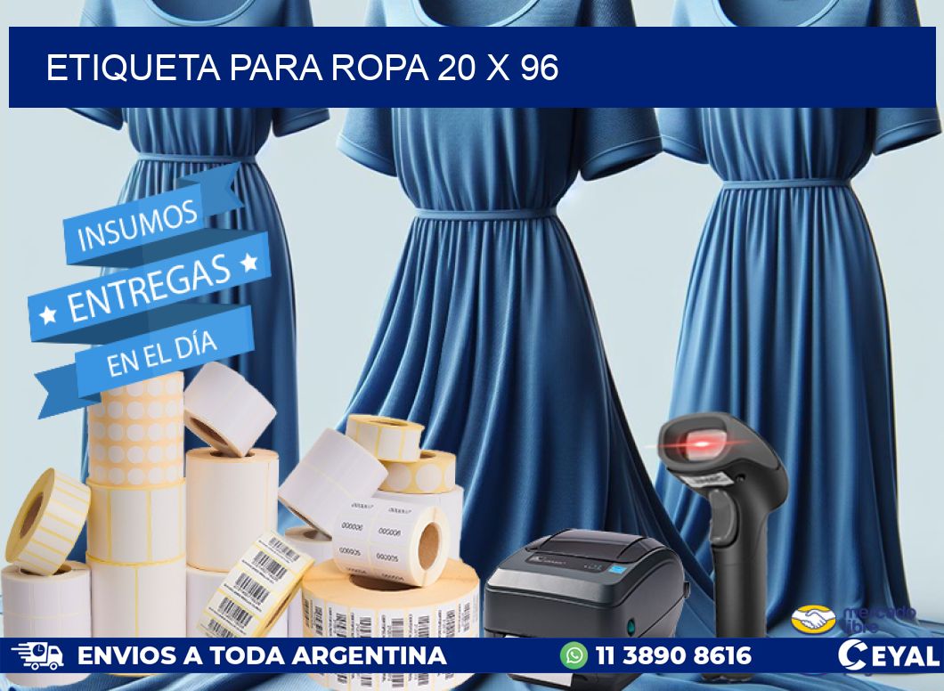 ETIQUETA PARA ROPA 20 x 96