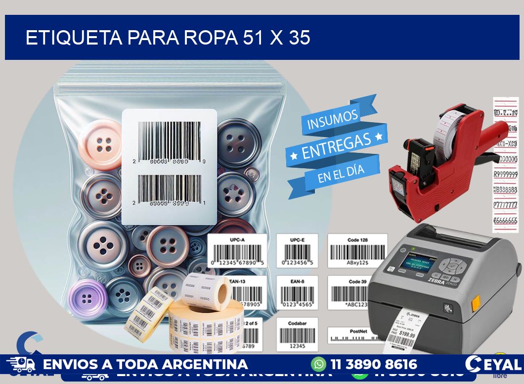 ETIQUETA PARA ROPA 51 x 35