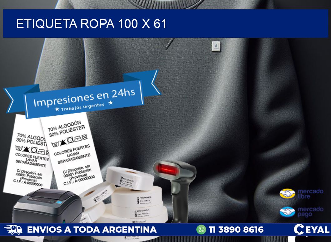 ETIQUETA ROPA 100 x 61