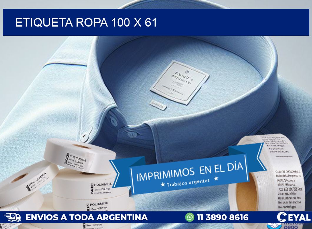 ETIQUETA ROPA 100 x 61
