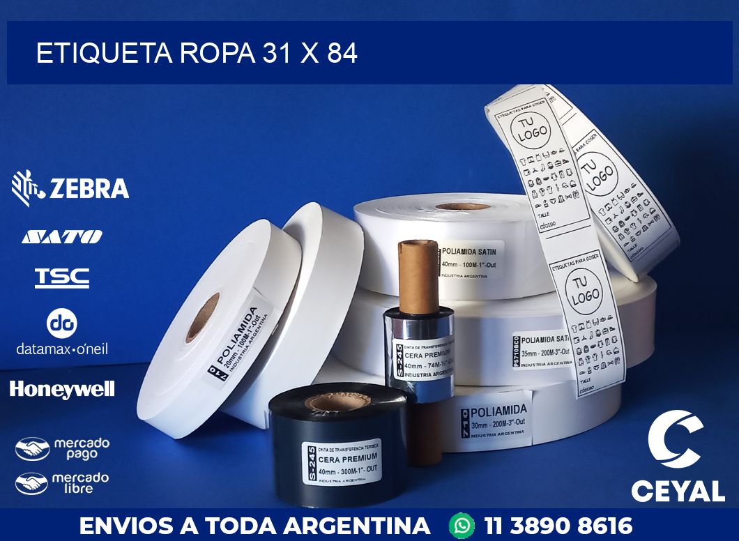 ETIQUETA ROPA 31 x 84