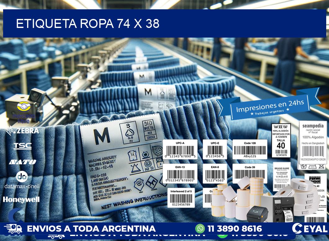 ETIQUETA ROPA 74 x 38