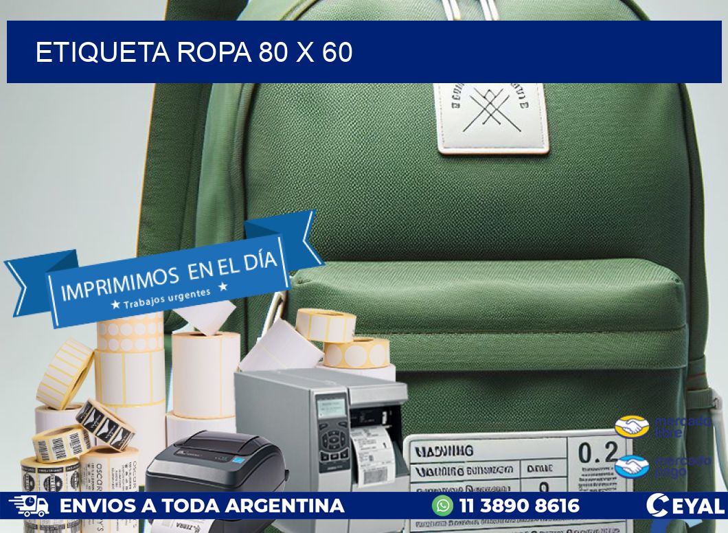 ETIQUETA ROPA 80 x 60