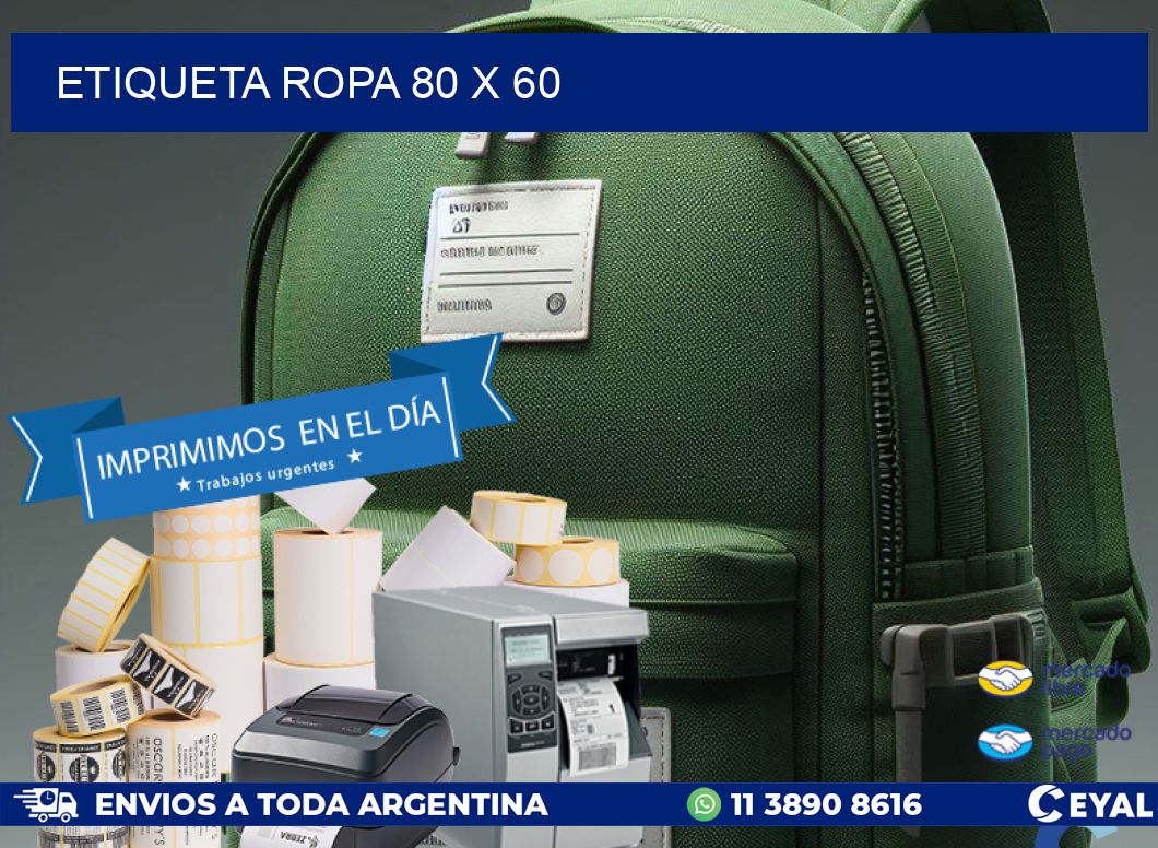 ETIQUETA ROPA 80 x 60