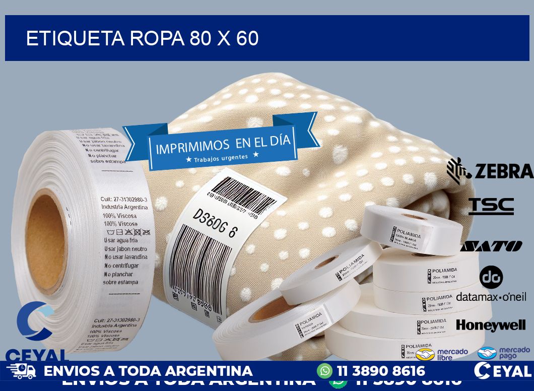 ETIQUETA ROPA 80 x 60