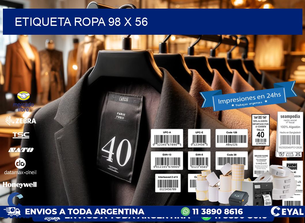 ETIQUETA ROPA 98 x 56