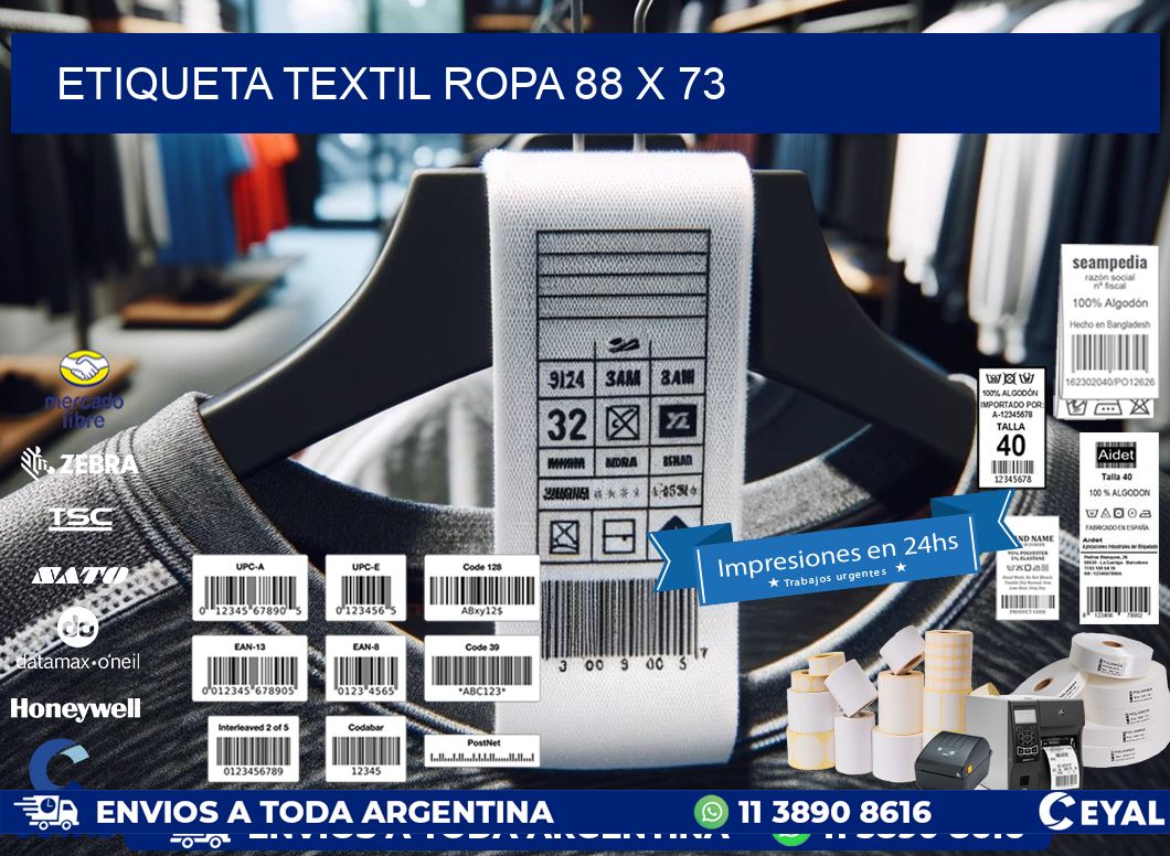 ETIQUETA TEXTIL ROPA 88 x 73