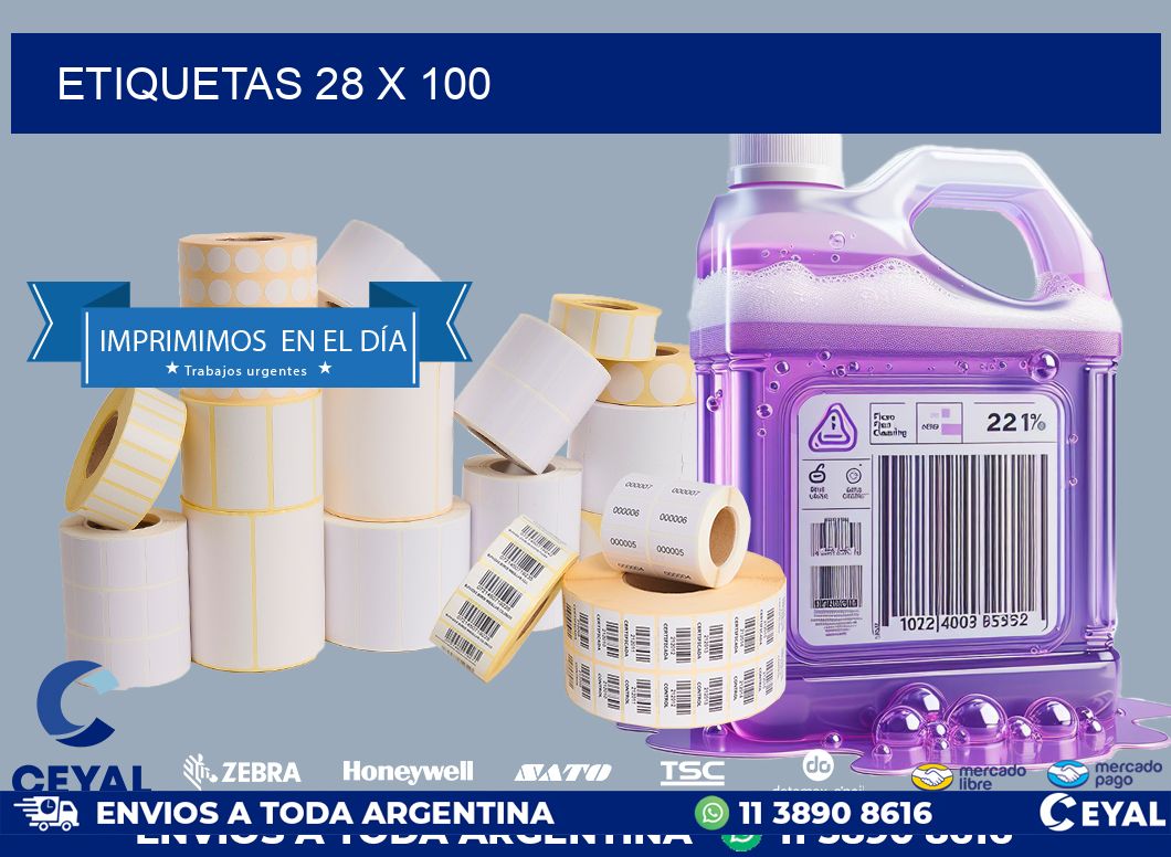 ETIQUETAS 28 x 100
