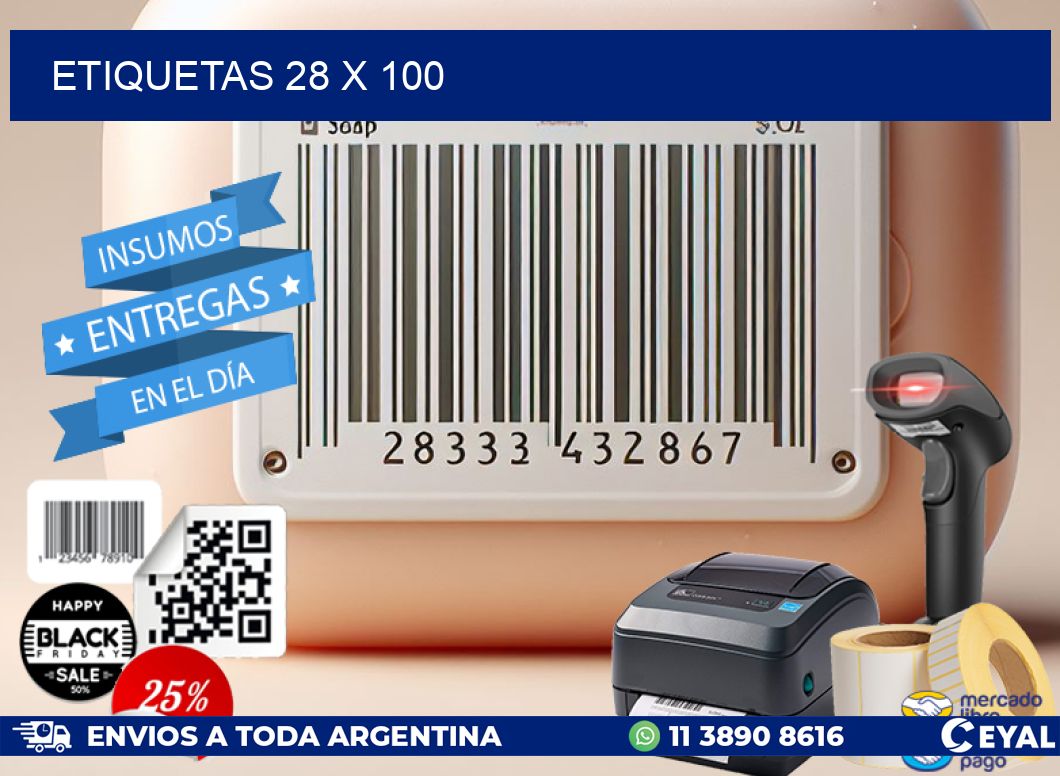 ETIQUETAS 28 x 100