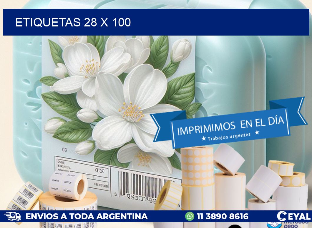 ETIQUETAS 28 x 100