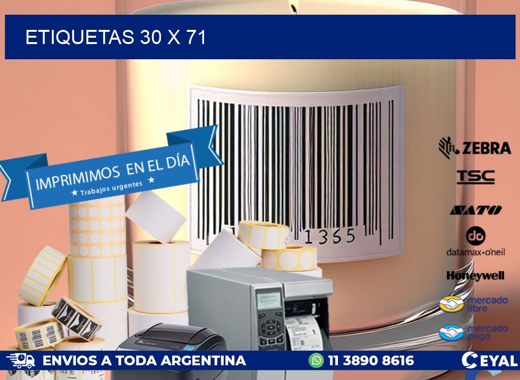 ETIQUETAS 30 x 71