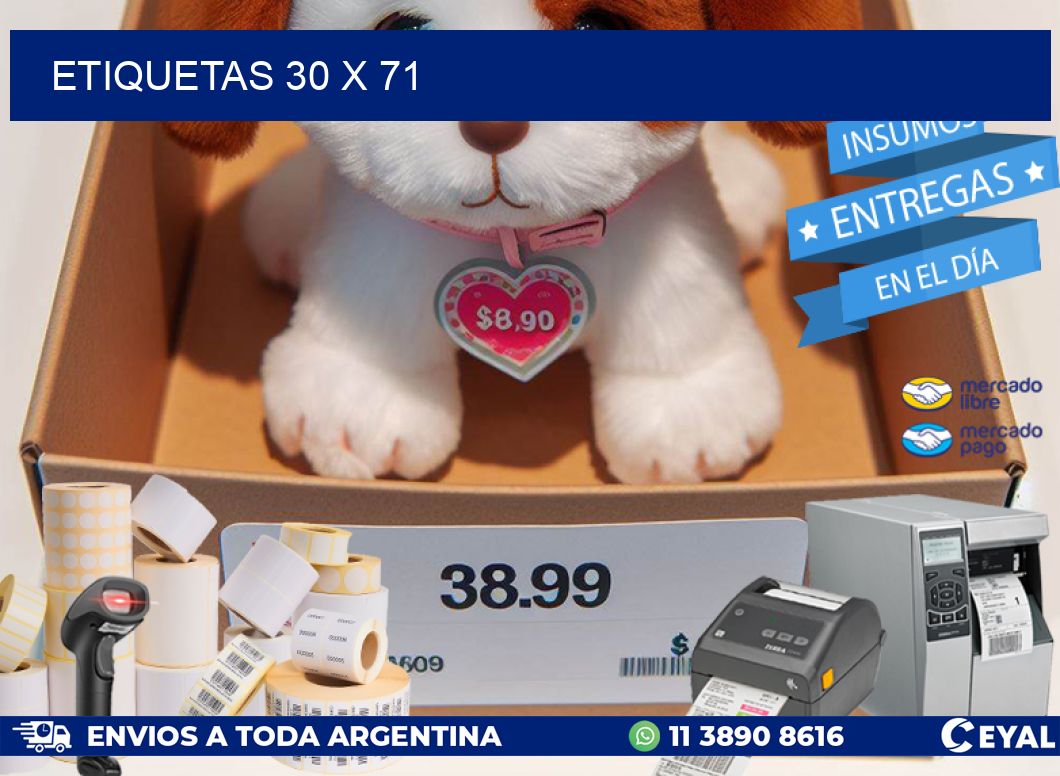 ETIQUETAS 30 x 71