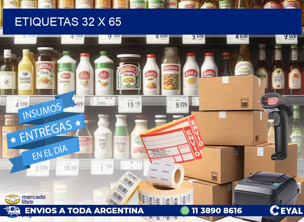 ETIQUETAS 32 x 65