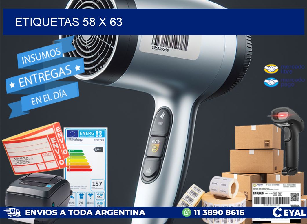 ETIQUETAS 58 x 63