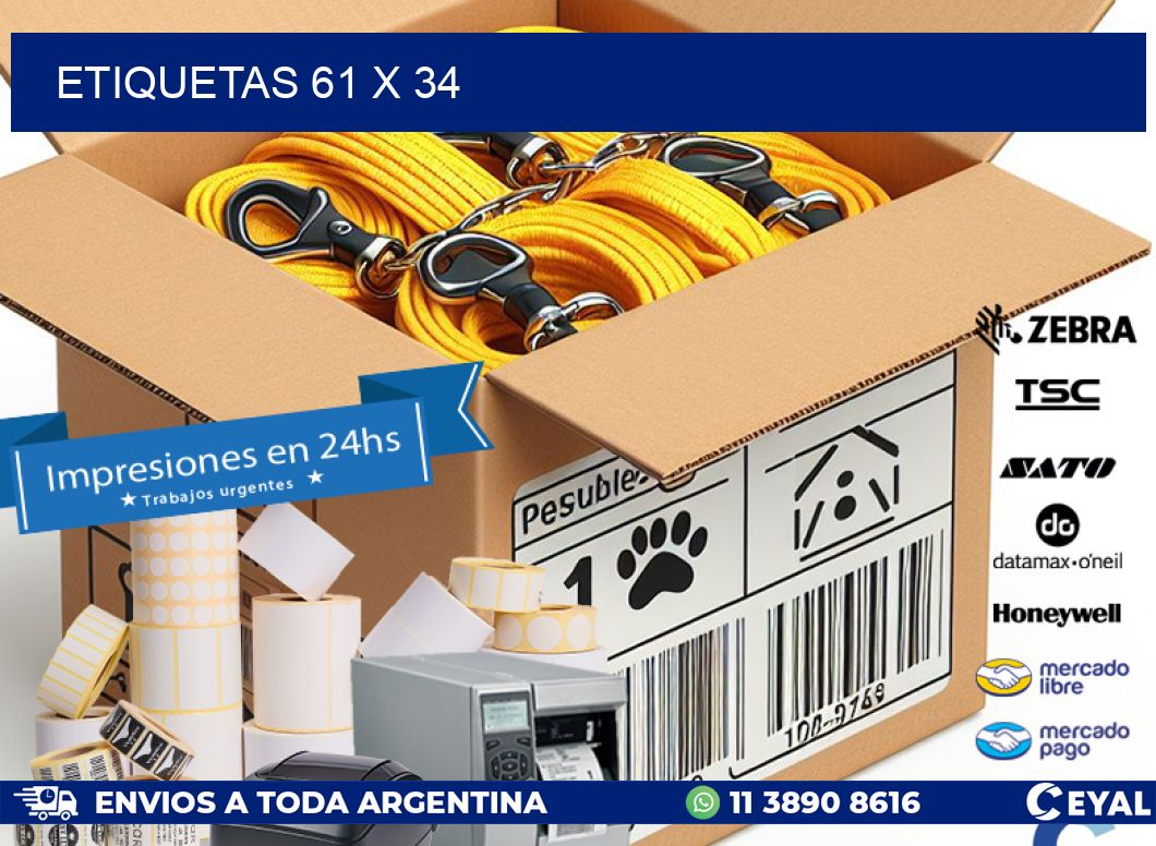ETIQUETAS 61 x 34