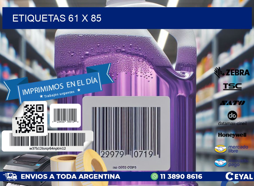 ETIQUETAS 61 x 85