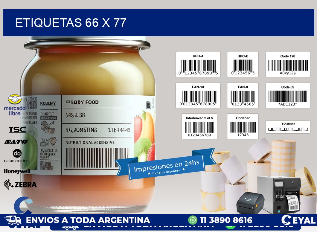 ETIQUETAS 66 x 77
