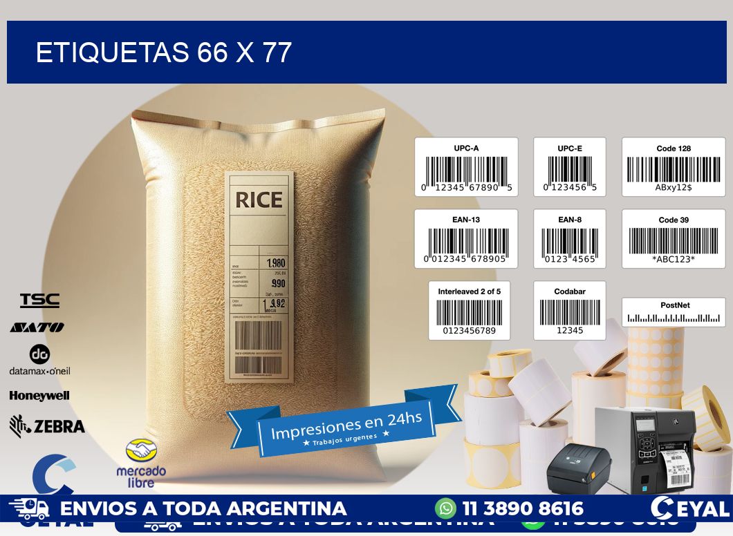 ETIQUETAS 66 x 77