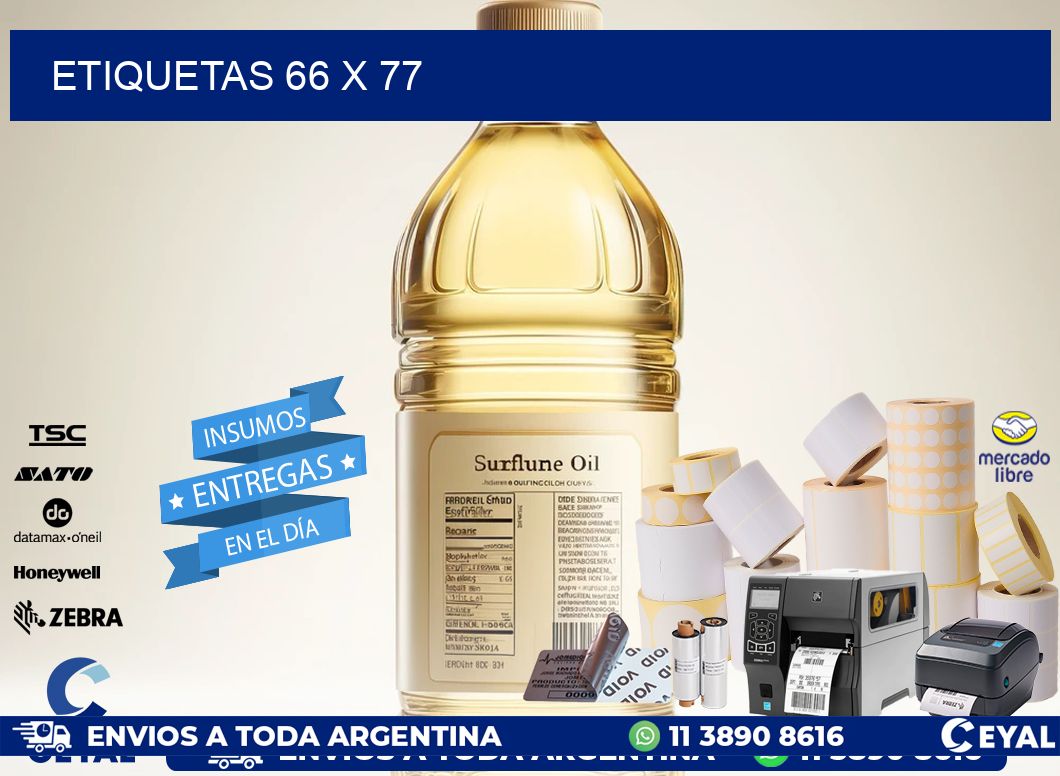 ETIQUETAS 66 x 77