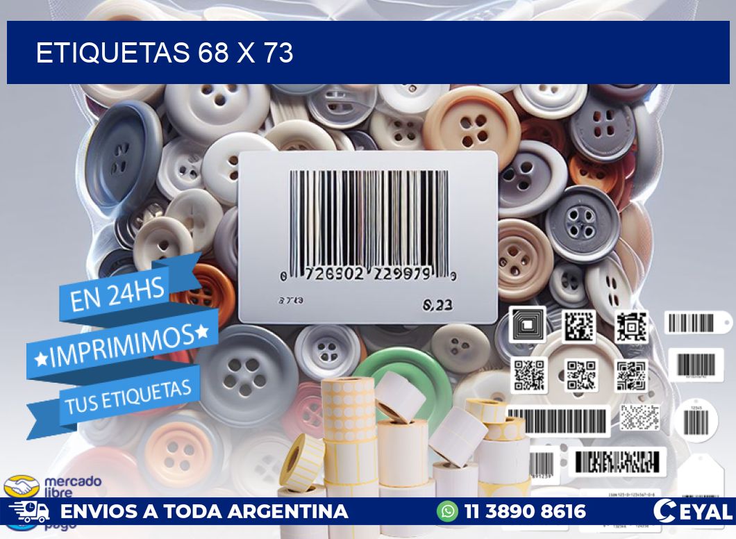 ETIQUETAS 68 x 73