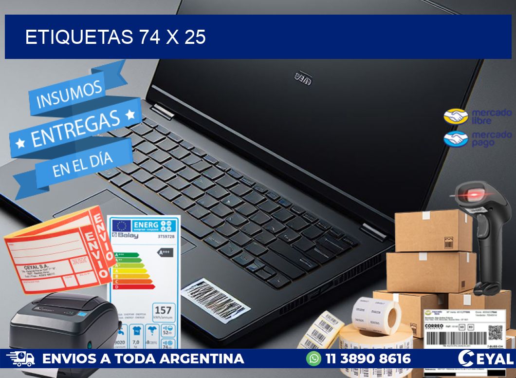 ETIQUETAS 74 x 25