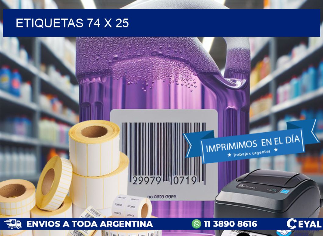 ETIQUETAS 74 x 25