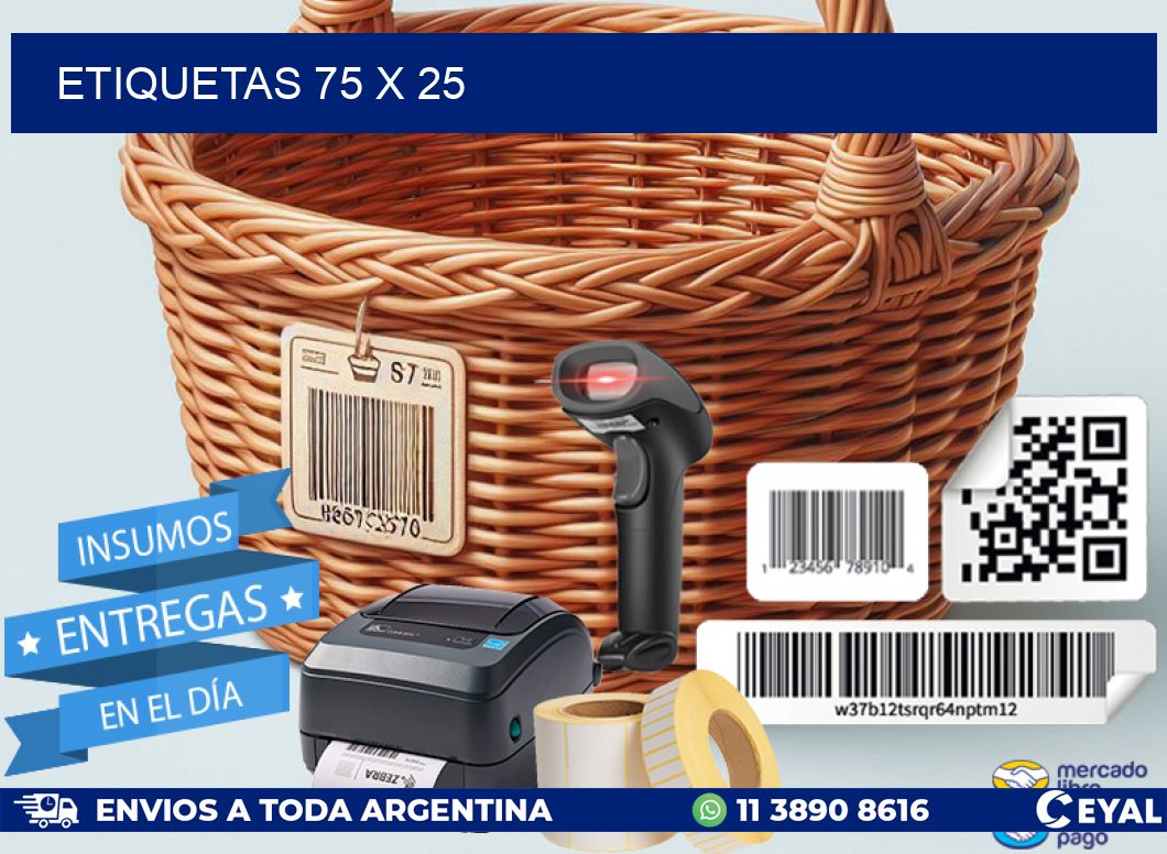 ETIQUETAS 75 x 25