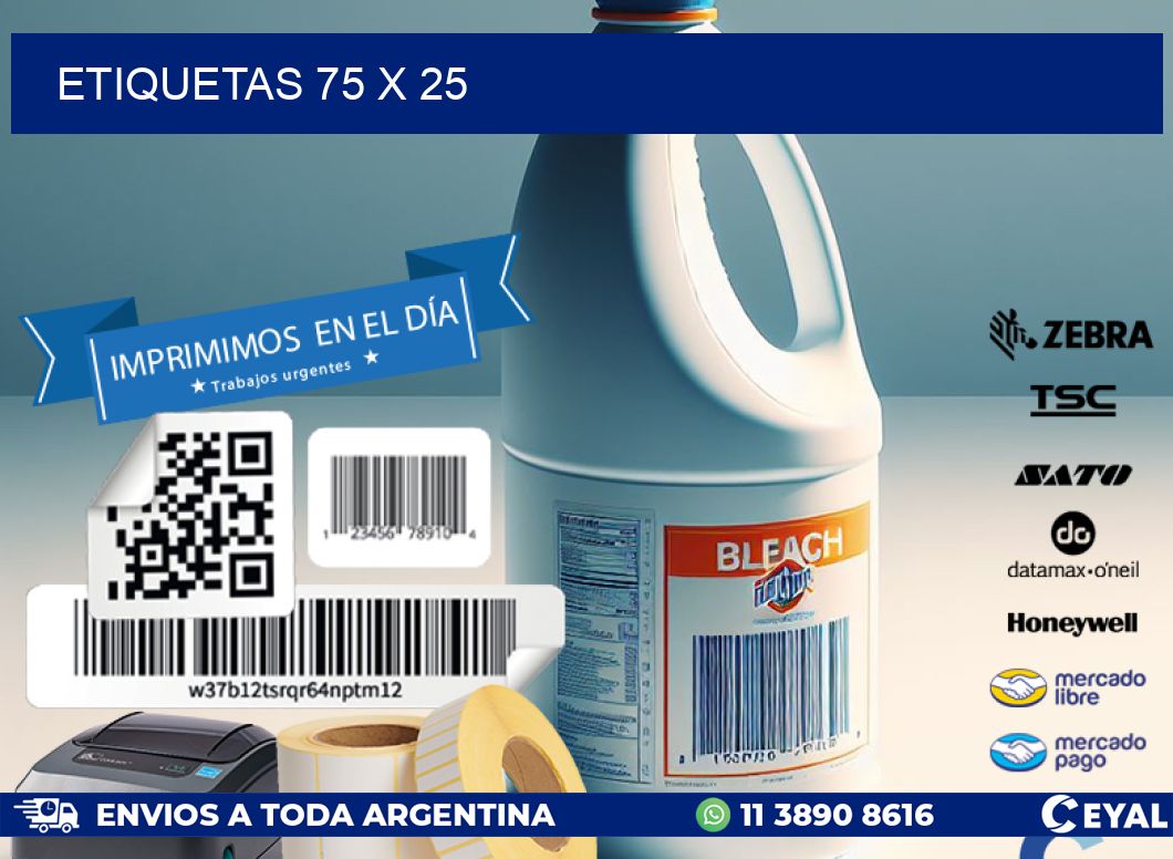 ETIQUETAS 75 x 25
