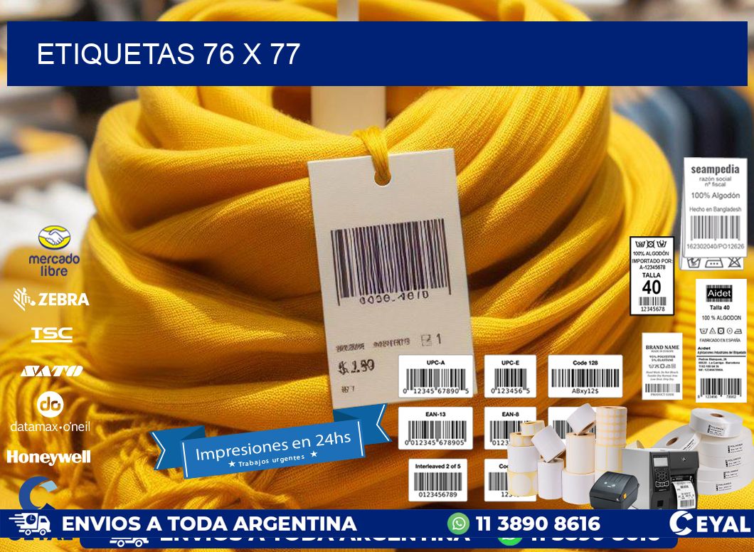 ETIQUETAS 76 x 77