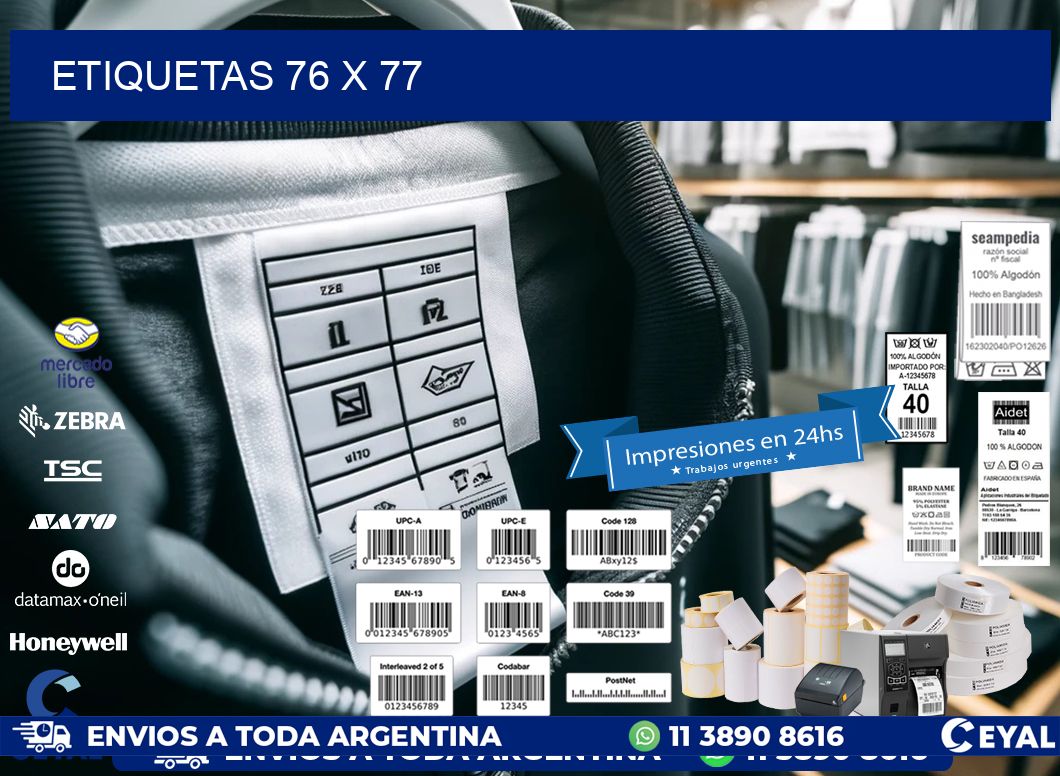 ETIQUETAS 76 x 77