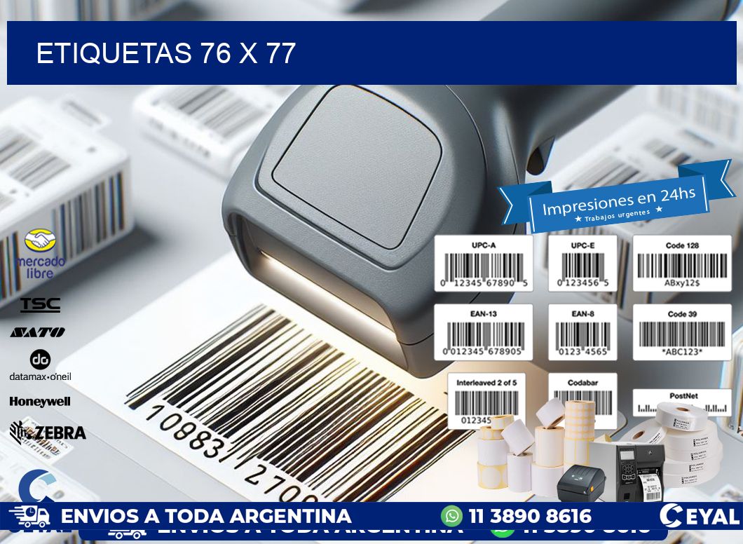 ETIQUETAS 76 x 77