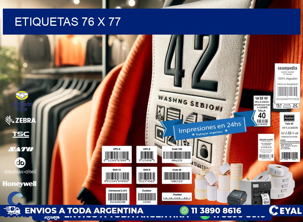 ETIQUETAS 76 x 77