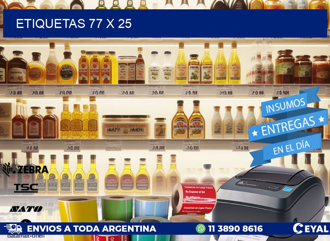 ETIQUETAS 77 x 25